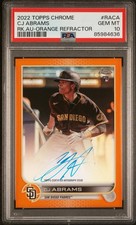 2022 Topps Chrome - Rookie Autographs CJ Abrams #RA-CA Orange Refractor /25 