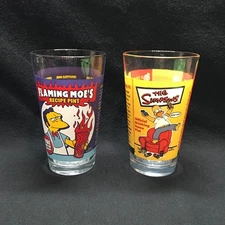 The Simpsons 2007 Pint Glass Drinking Game & Flaming Moe's Recipe  Matt Groening