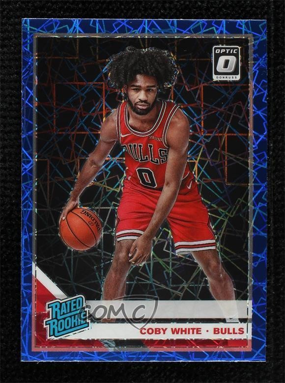 2019 Panini Donruss Optic Rated Rookie Blue Velocity Prizm Coby White #180 2l4