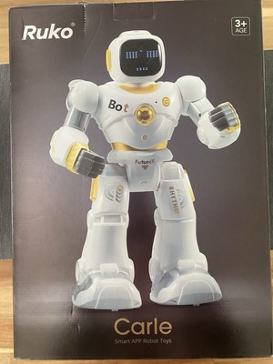 Ruko 1088 Smart App Remote Control Robot Toy Carle- White & Gold New In Box