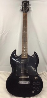 TESTED Epiphone G 310 SG Electric Guitar Ebony W/Batwing Pick Guard/SJ07042497