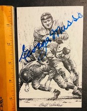 Chicago Bears Hall of Fame GEORGE MUSSO autograph signed auto postcard MILLIKIN
