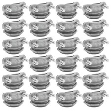 Clamp-Type Cable Connectors for Metallic Conduit 24Pcs 1 Inch Silver-Zinc Heavy-