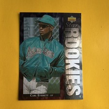 Upper Deck 1994 Star Rookie Carl Everett #11 Miami Marlins Baseball Card. rookie card picture