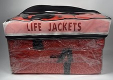 4 Pack Seachoice Products Clear Storage Bag with Type II PFD Adult Life Jackets