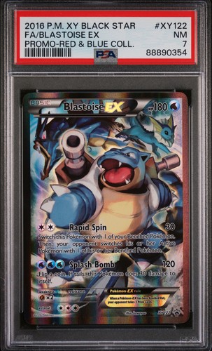 2016 POKEMON XY BLACK STAR PROMO BLASTOISE EX #XY122 HOLO PSA 7 NM #88890354