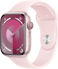 Apple Watch Series 9 GPS LTE 45MM Pink Aluminum Case Light Pink Sport Band