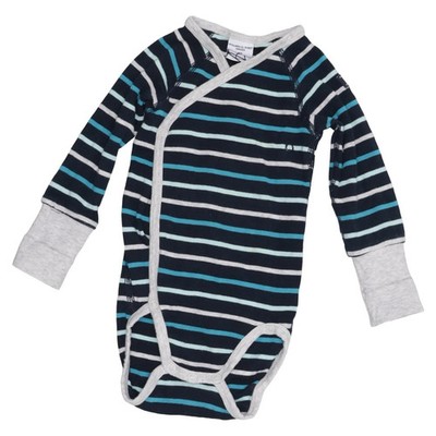 Polarn O. Pyret, Body, Größe: 68, Blau/Grau/Mehrfarbig, Baumwolle, Streifen #pZu