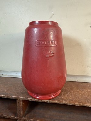 Chalwyn  Made In England  Oil Lamp Barn Lantern Red Glass Globe