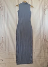 SKIMS Fits Everybody Mock Neck Sleeveless Maxi Dress Slate Blue Size S NWOT