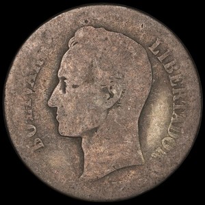 Venezuela - 2 Bolivares - 1929 - Silver .835 - 0.268 ASW