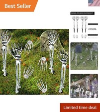 Spookify Your Yard with 8PCS Realistic Plastic Skeleton Hands for Halloween