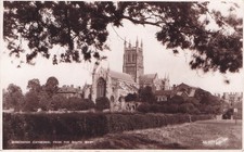 VINTAGE RPPC POSTCARD - Worcester Cathedral -  Real Photo -  Postmark 1936