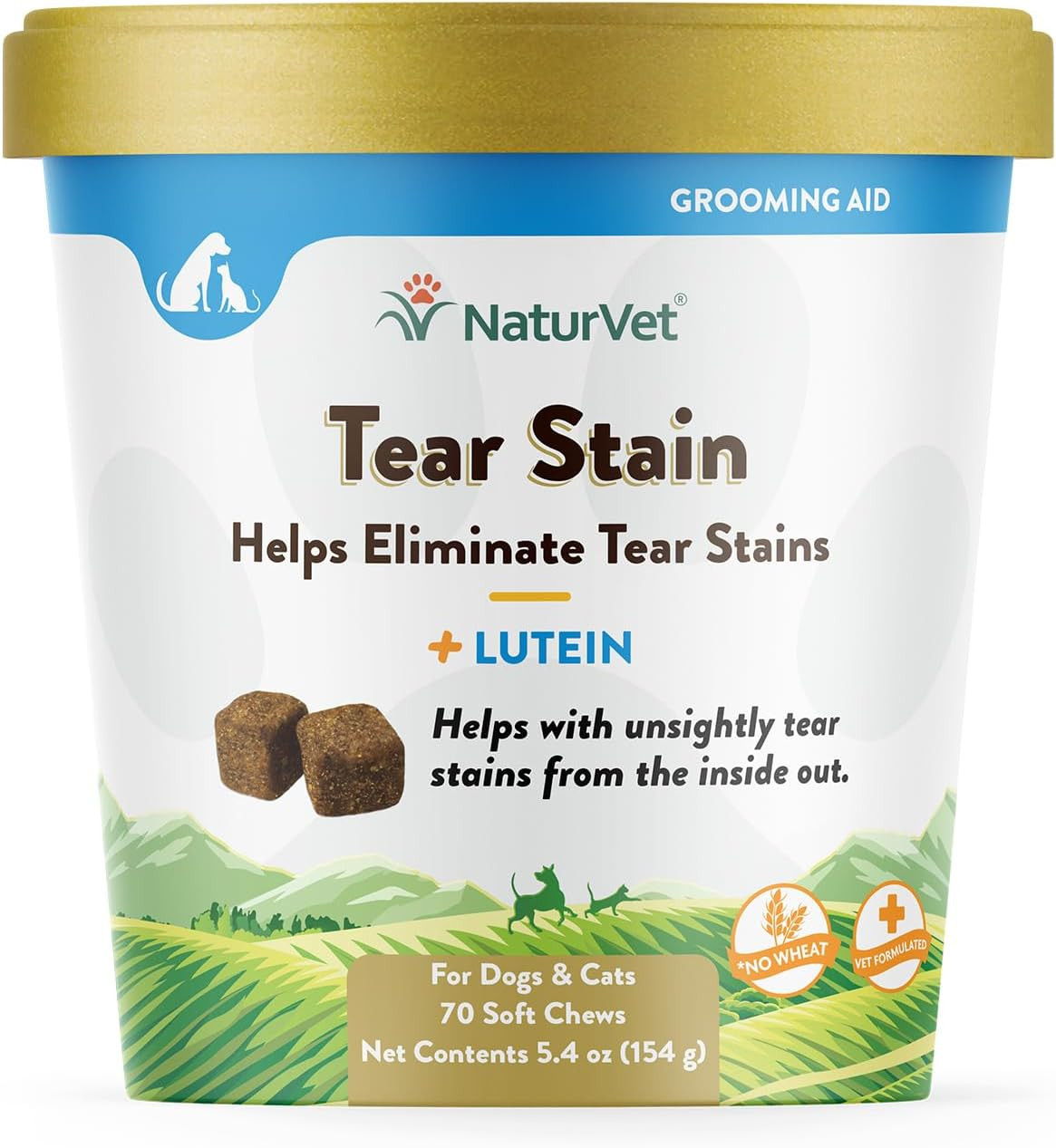 Naturvet &ndash; Tear Stain plus Lutein &ndash; Eliminates Unsightly