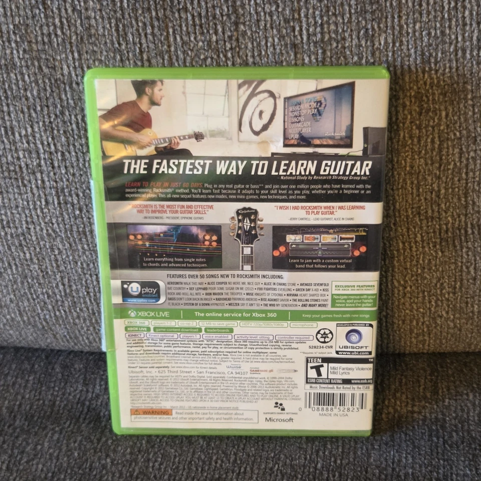 Rocksmith 2014 Edition (Xbox 360) CIB Complete w/ Manuals Stickers & Inserts - Image 2 of 4