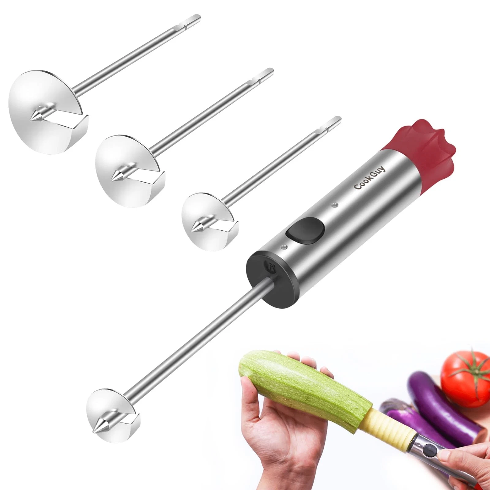 Multi-Purpose Veggie Drill - 4 Sizes Vegetable Corer Tool | Zucchini Corer & ...
Opens in a new wind