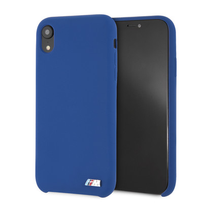iPhone XR Hülle BMW - Silicone Fiber - Silikon Cover - Navy