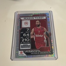 Panini Vassilis Spanoulis Olympiacos Season Ticket #83 Contenders EuroLeague