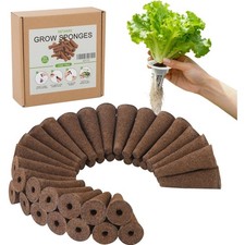50 Pack Grow Sponges, Seed Pods Replacement for Hydroponic Indoor Garden System 0.34 per gallon