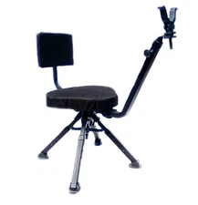 Adjustable Black Hunting Chair With Built-in Gun Rest For Ultimate Comfort