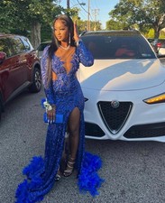 Blue Prom Dress (Worn Once) Good condition