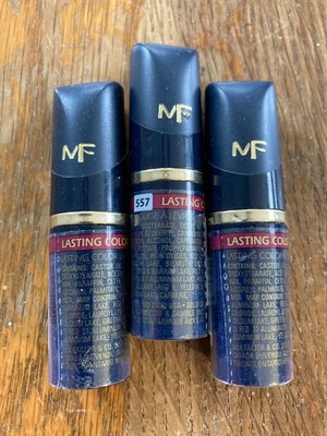 3 x  Max Factor Lasting Color Lipstick #557 #1585 Rouge - NEW  - Lot of 3