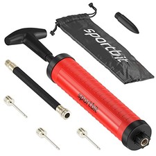 Ball Pump for Sports Balls - Push  Pull Inflating System - Hand Pump for Red