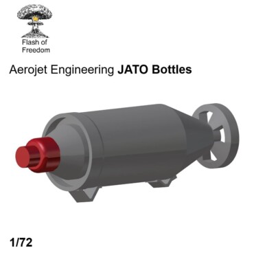 JATO Bottle Set of 8 1/72 Plastic from Flash of Freedom 3D printed