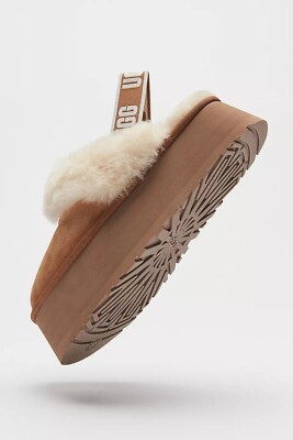 NEW Authentic UGG Funkette Platform Suede Shearling Slippers