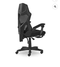 ELECWISH OC087 Gaming Chair with Footrest - Black