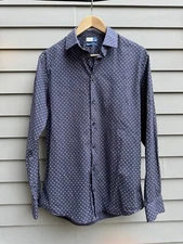 14TH & Union Men's Shirt Size Medium Blue Trim Fit Long Sleeve Button Down Top