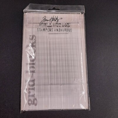Tim Holtz Acrylic Clear Grid Blocks for Cling Mount Stamps Unopened 9 Blocks