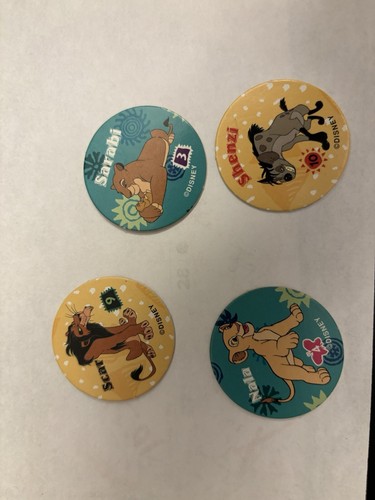 Disney Set Of 4 Lion King Chex 1994 Pogs