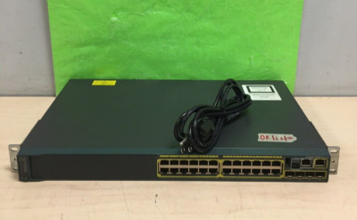 CISCO Catalyst 2960-S 24Port WS-C2960S-24TS-L Ethernet Switch W/RACK EARS-TESTED