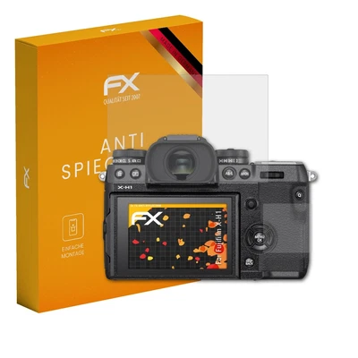 atFoliX 3x Displayfolie für Fujifilm X-H1 Schutzfolie matt&stoßfest Folie