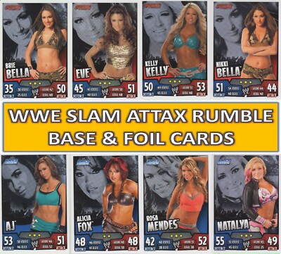 Topps WWE Slam Attax RUMBLE - Wählen Sie Ihre BASE & MIRROR FOIL Karten