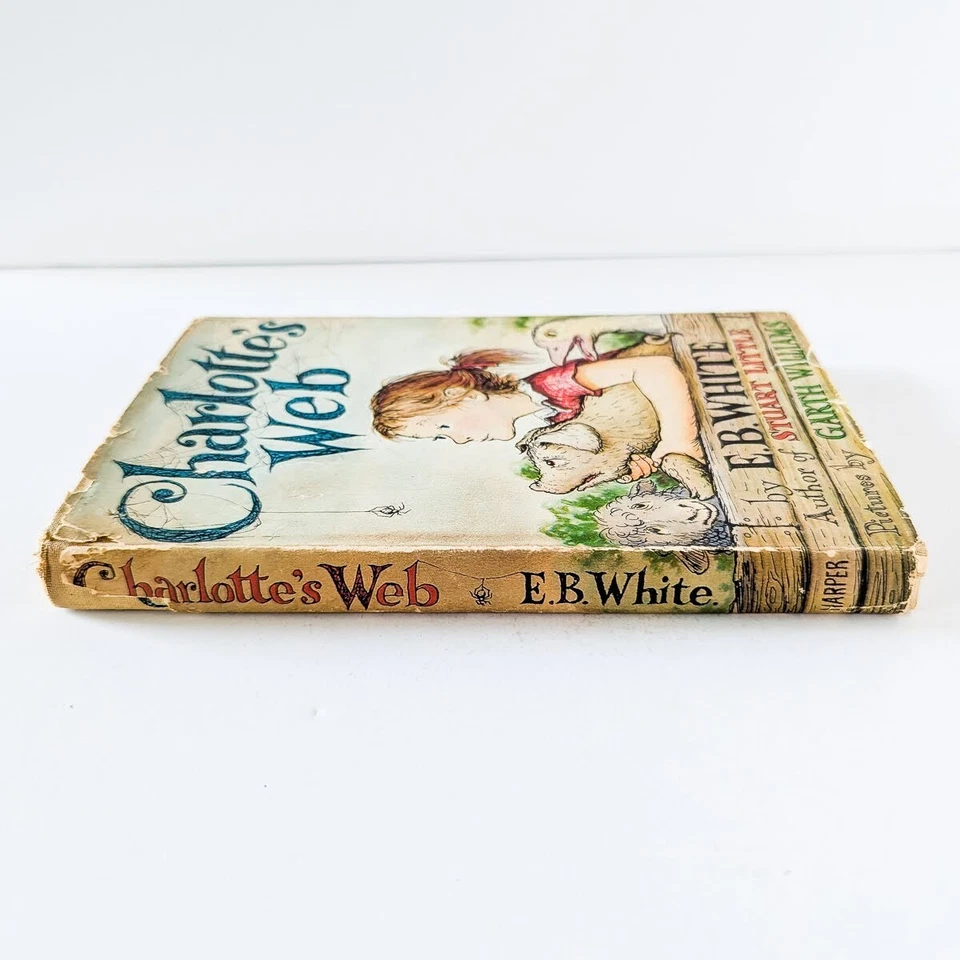 CHARLOTTE'S WEB by E. B. White, 1952 1st Edition Later Print H-K, DJ Dust Jacket Foto 3 de 4