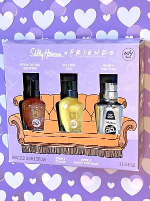 Sally Hansen Miracle Gel Color & Top Coat FRIENDS TRIO GIFT SET Limited Edition