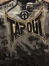 Tapout Shirt Adult M Black Gold Las Vegas Casino All Over Print Foil Mens