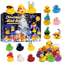 2025 Rubber Duck Christmas Advent Calendar Xmas Countdown 24 Days Bath Toys Gift