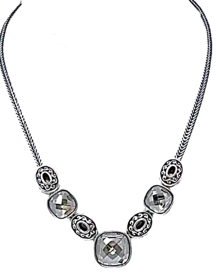 COLLAR DE PIEDRA COMPLETA BRIGHTON VENUS RISE CHAMPAGNE/TAUPE SWAROVSKI CRYS EN MUY BUENA CONDICIÓN+✨VTG Foto 3 de 4