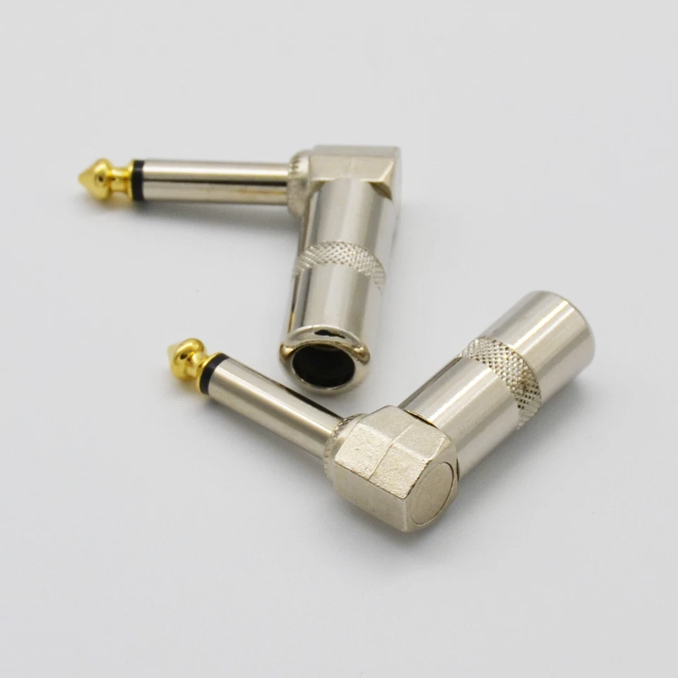 6,Guitar Effect Pedal Board Instrument Patch Cord Cables 7" 1/4" Right Angle - Image 3 of 4