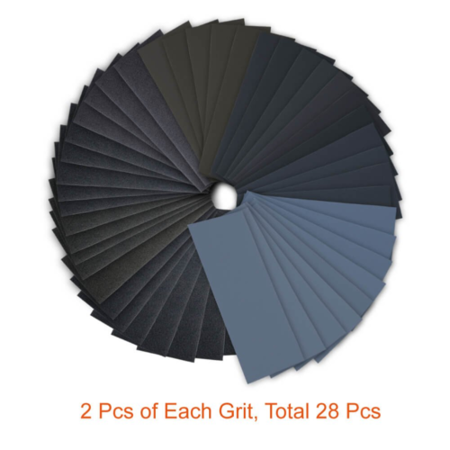 28 Pcs 120 to 3000 Grit Wet Dry Sandpaper Assortment 9 * 3.6 Inches for Automoti - Picture 3 of 12