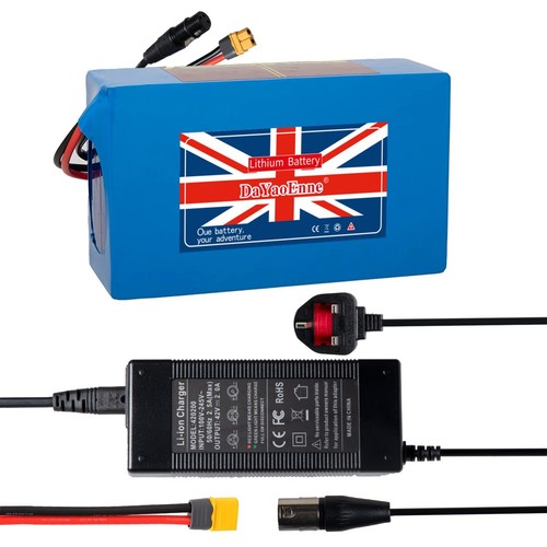 Batería Ebike 36V 16Ah - Para Motor 200W-750W, Con Cargador, Luz Trasera, Cerradura, Sin Portaequipajes