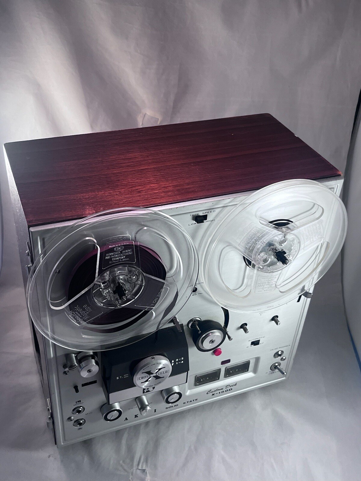 Akai X150D Cross Field Reel To Reel Tape Recorder W/ Various Reels eBay