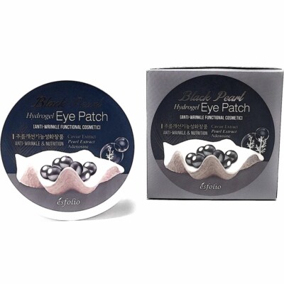 ESFOLIO BLACK PEARL HYDROGEL BRIGHTENING & SLEEK EYE PATCH 60 SHEETS EXP 2026