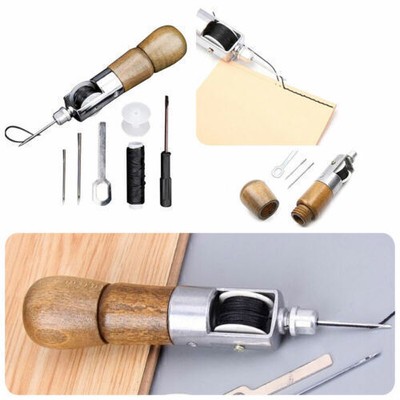 DIY Leder Handwerk Werkzeug Set für Leather Craft Sewing Stitching Groover Nadel