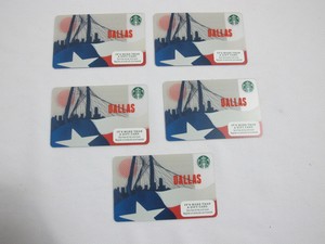 5 Starbucks No Value Scratched Dallas Collectible Gift Cards Free Ship Ebay