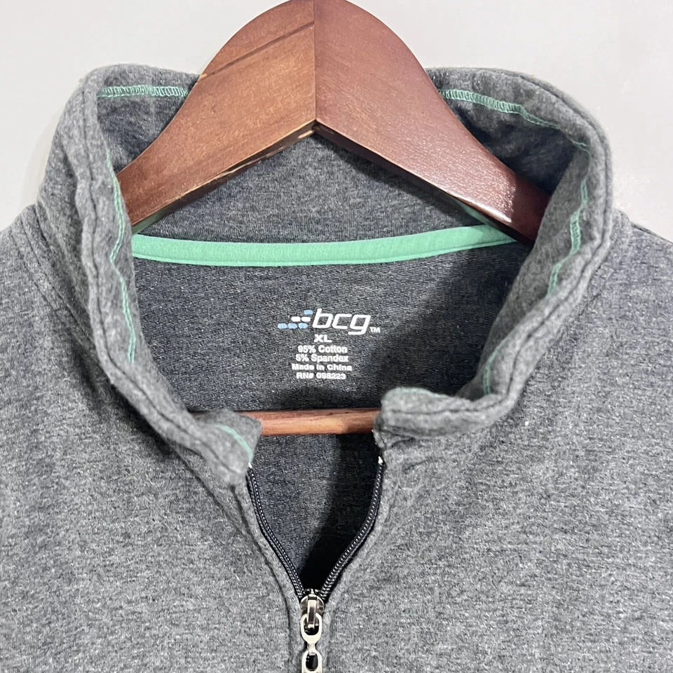 Bcg Womens Active Wear A Jacket Size XL Grey Mock Neck Full Zip Spandex Pockets - Image 2 of 4