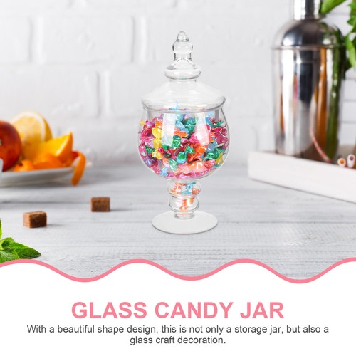 Glass Cookie Jar With Lid Glass Candy Jar Glass Candy Container Snack Glass Jar - Picture 5 of 12